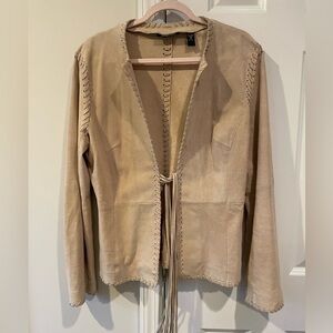 Ideology Beige Suede Jacket size 14